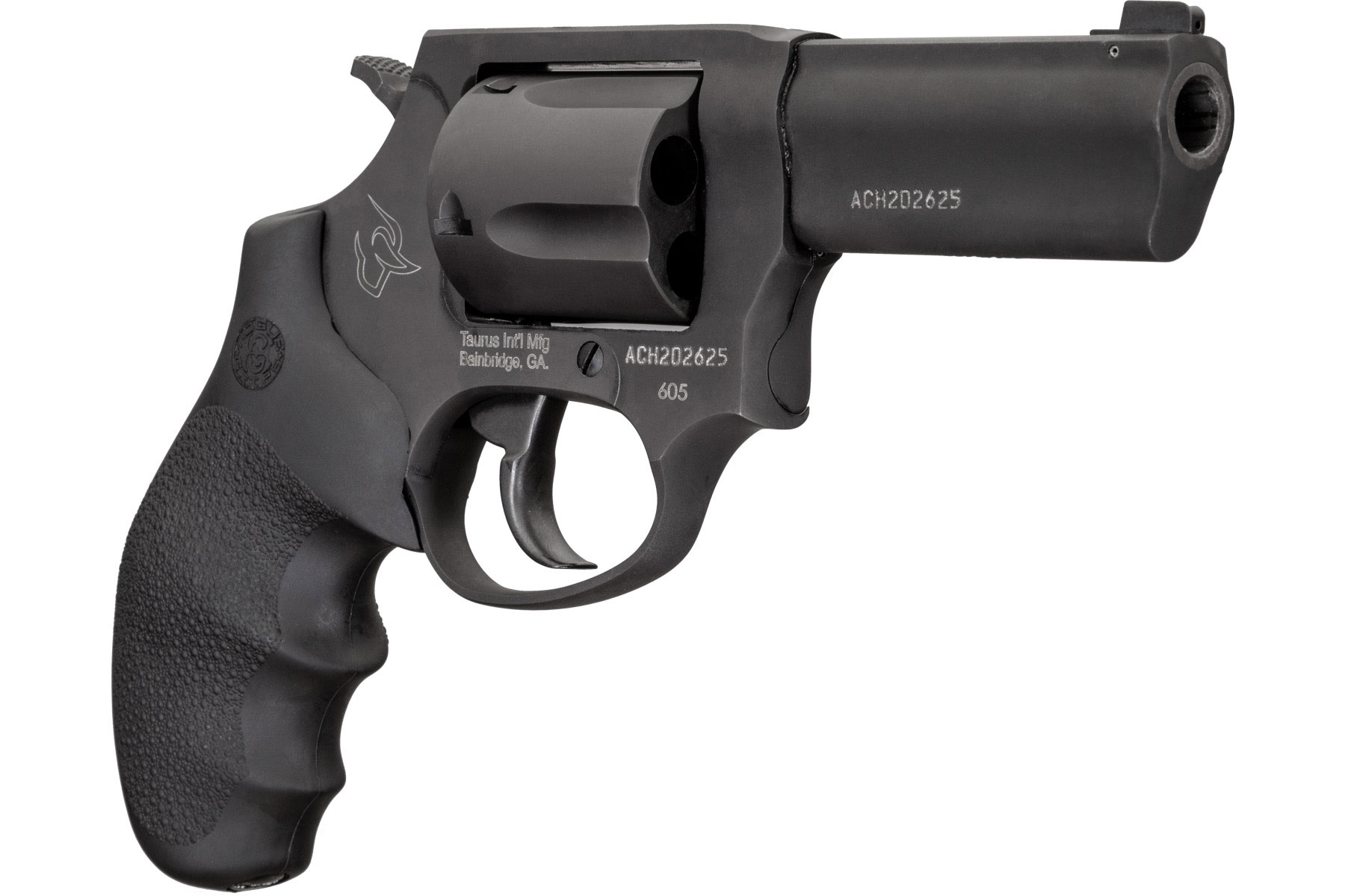 Taurus Defender 605 357 Mag / 38 Spl +P Matte Black Oxide 3.00 in. Hogue Rubber Grip