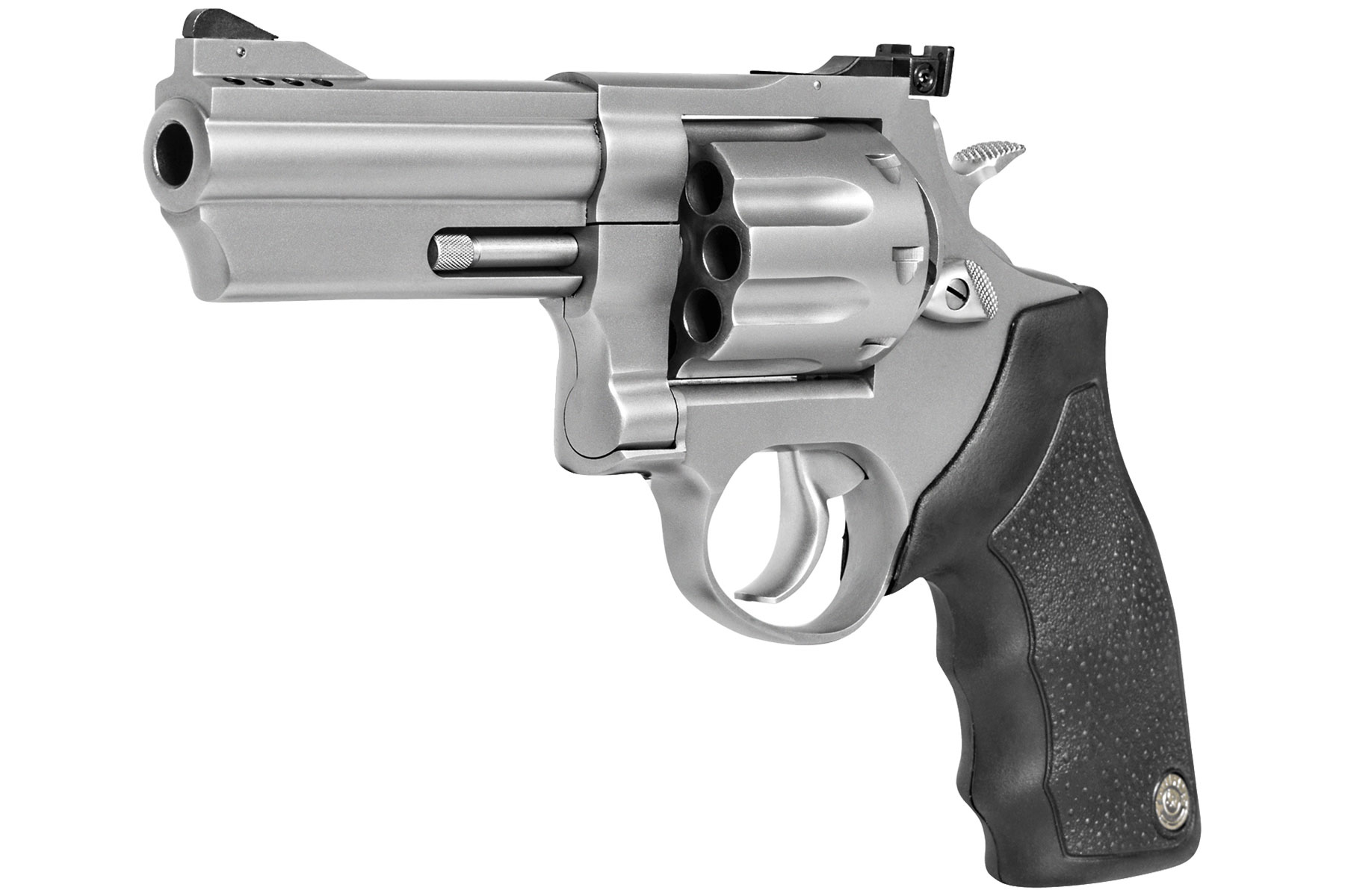 Taurus 608 357 Mag / 38 Spl +P Matte Stainless 4.00 in. Soft Rubber