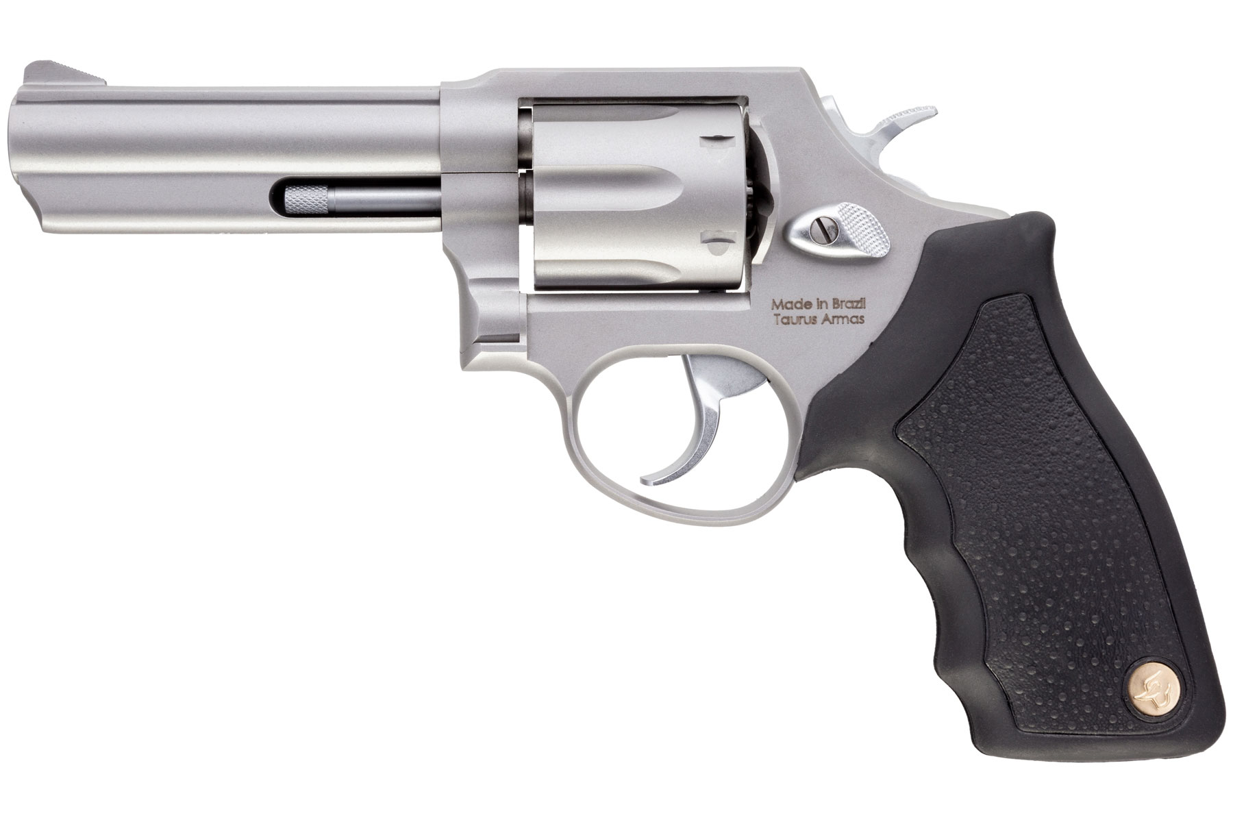 Taurus 65 357 Mag / 38 Spl +P Matte Stainless 4.00 in. Soft Rubber