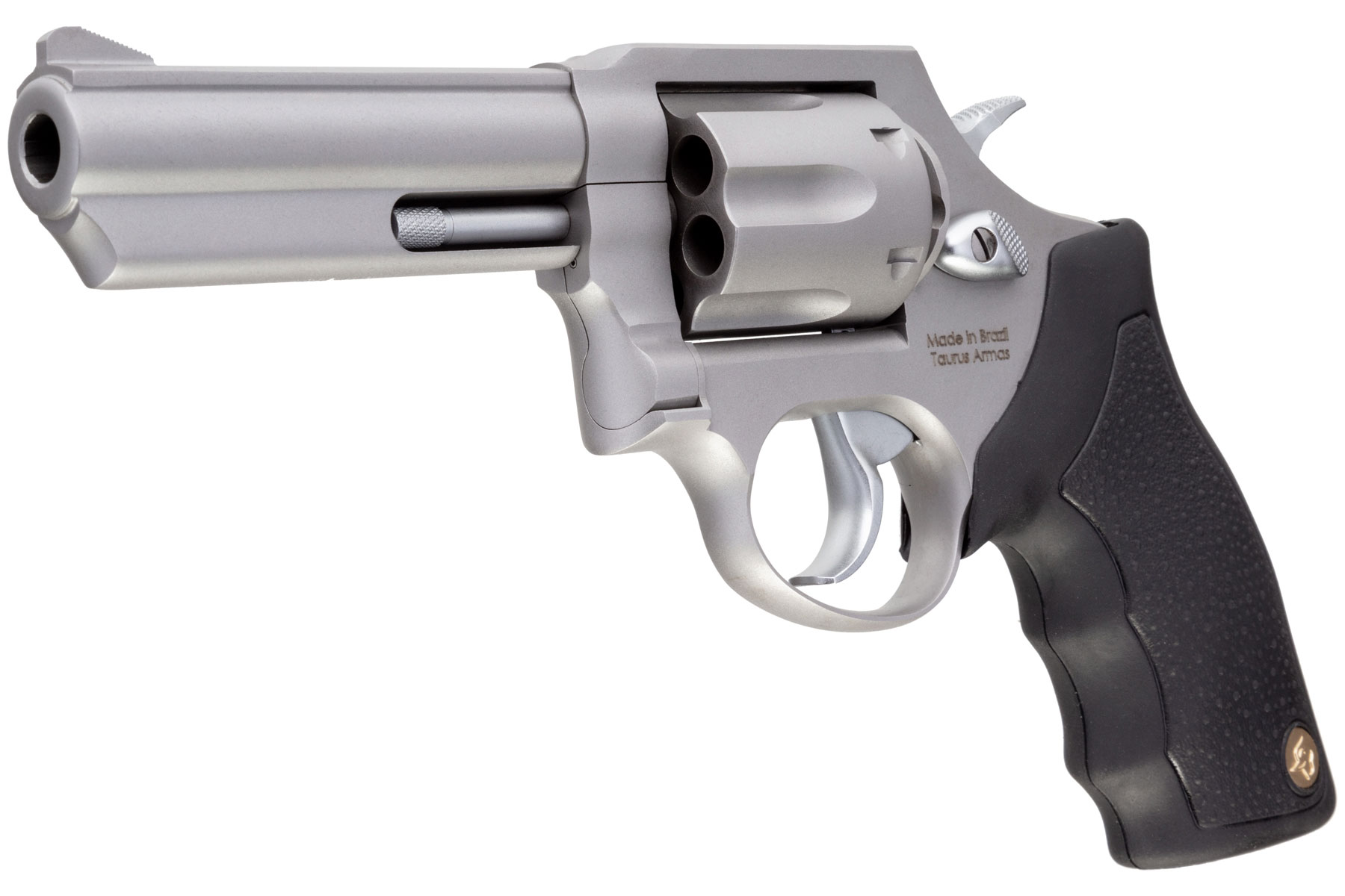 Taurus 65 357 Mag / 38 Spl +P Matte Stainless 4.00 in. Soft Rubber