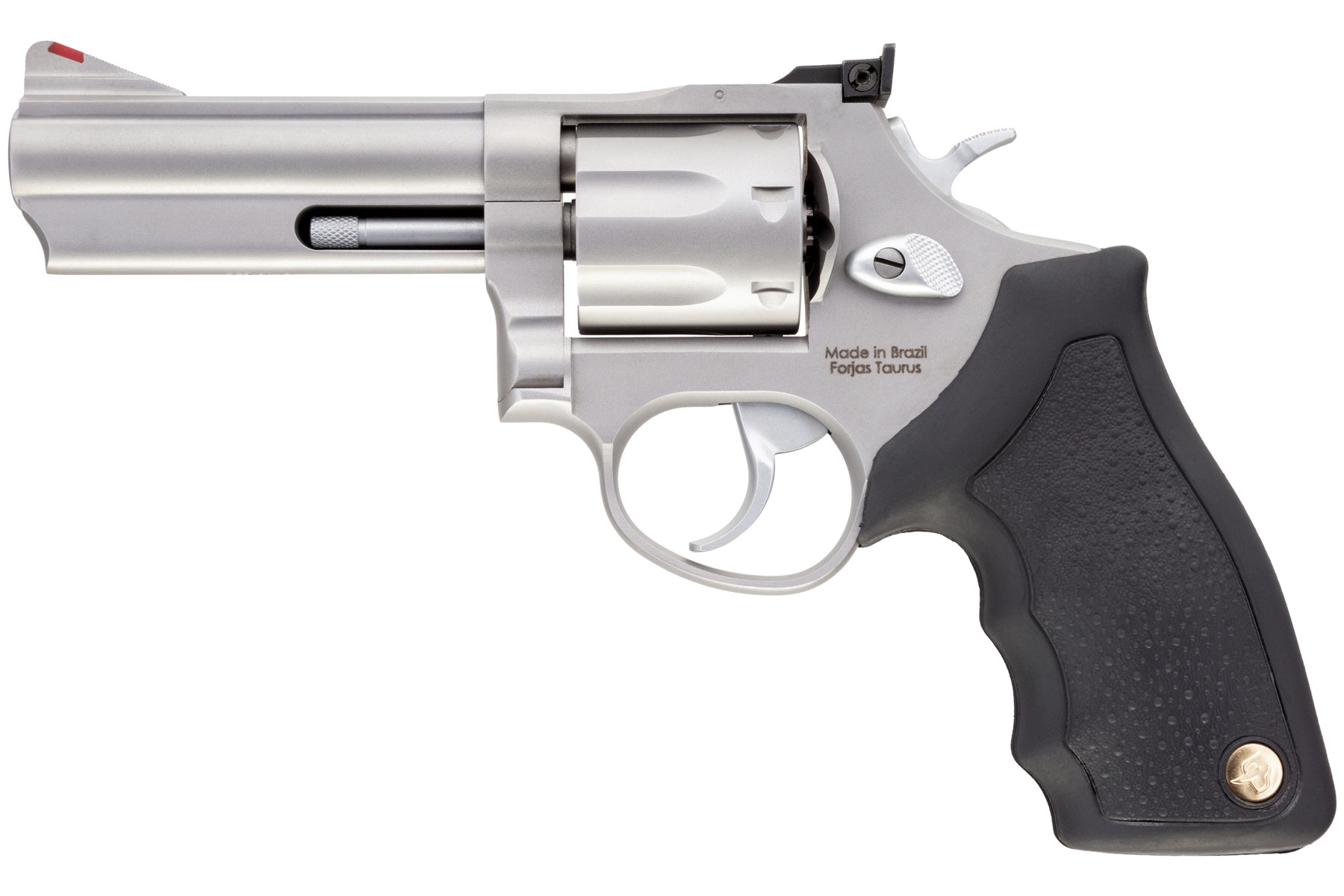 Taurus 66 357 Mag / 38 Spl +P Matte Stainless 4.00 in. Soft Rubber