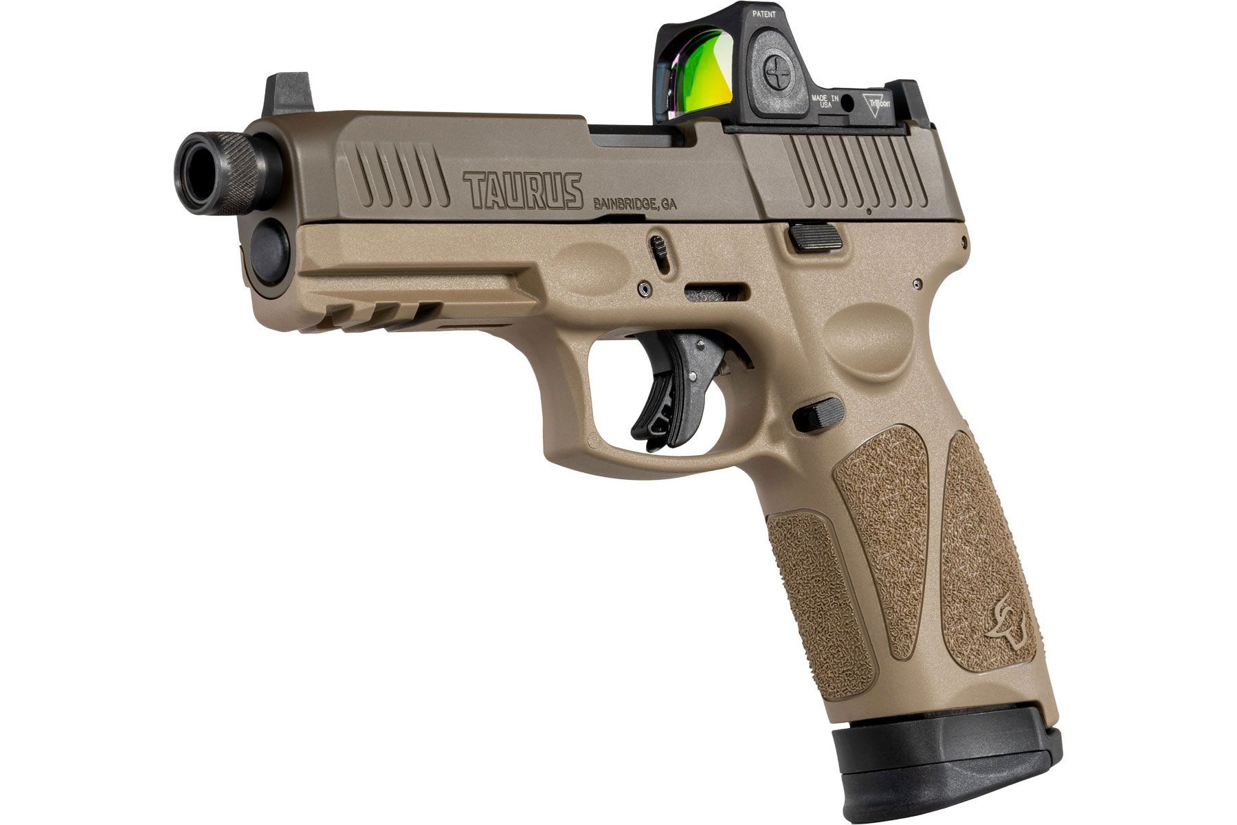 Taurus G3 Tactical T.O.R.O. Cerakote Patriot Brown Tan 9mm Luger Full Size 17 Rds. Tall Co-Witness Sights