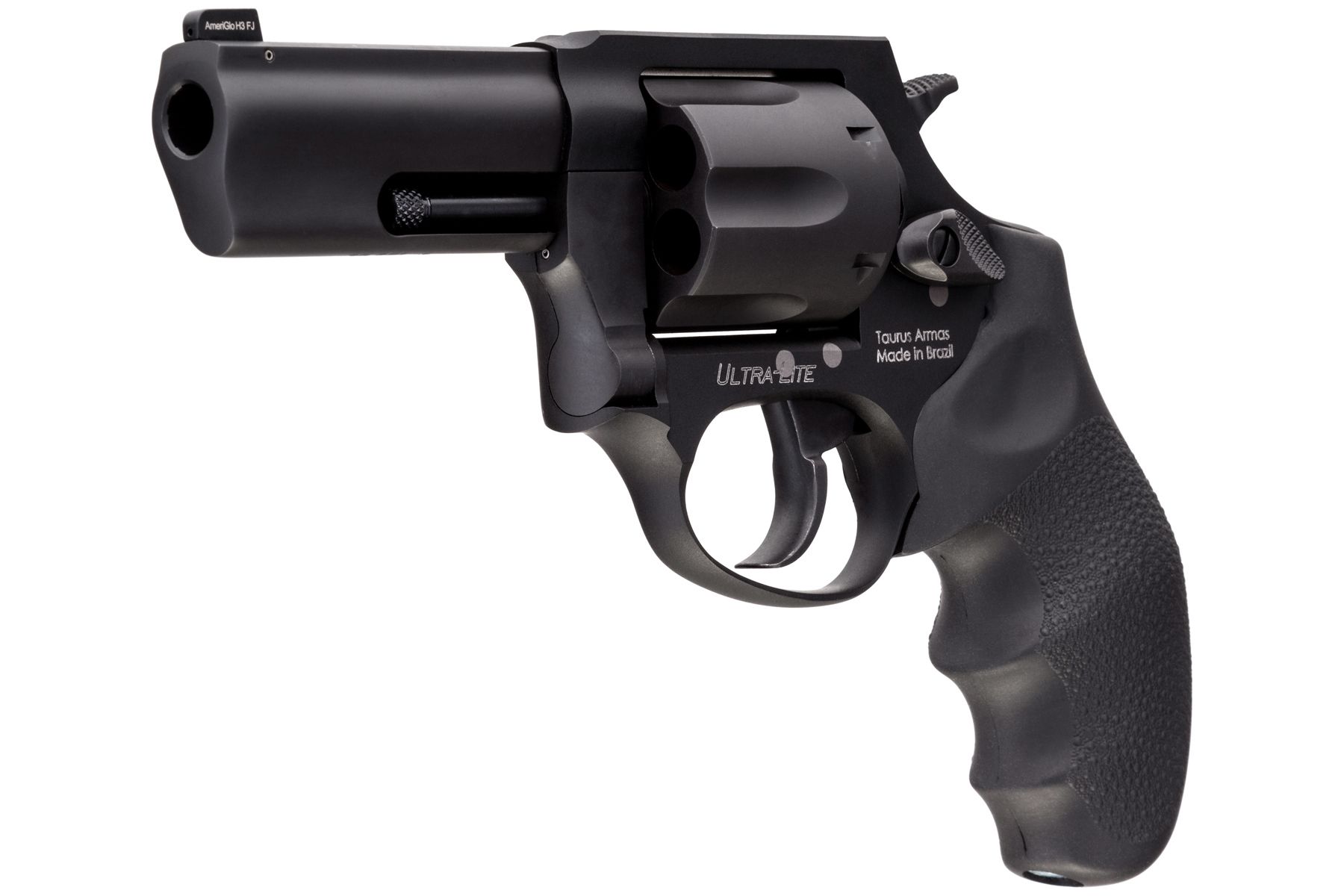 Taurus Defender 856 38 Spl +P Hard Anodize Black Ultra-Lite 3.00 in. Hogue Rubber