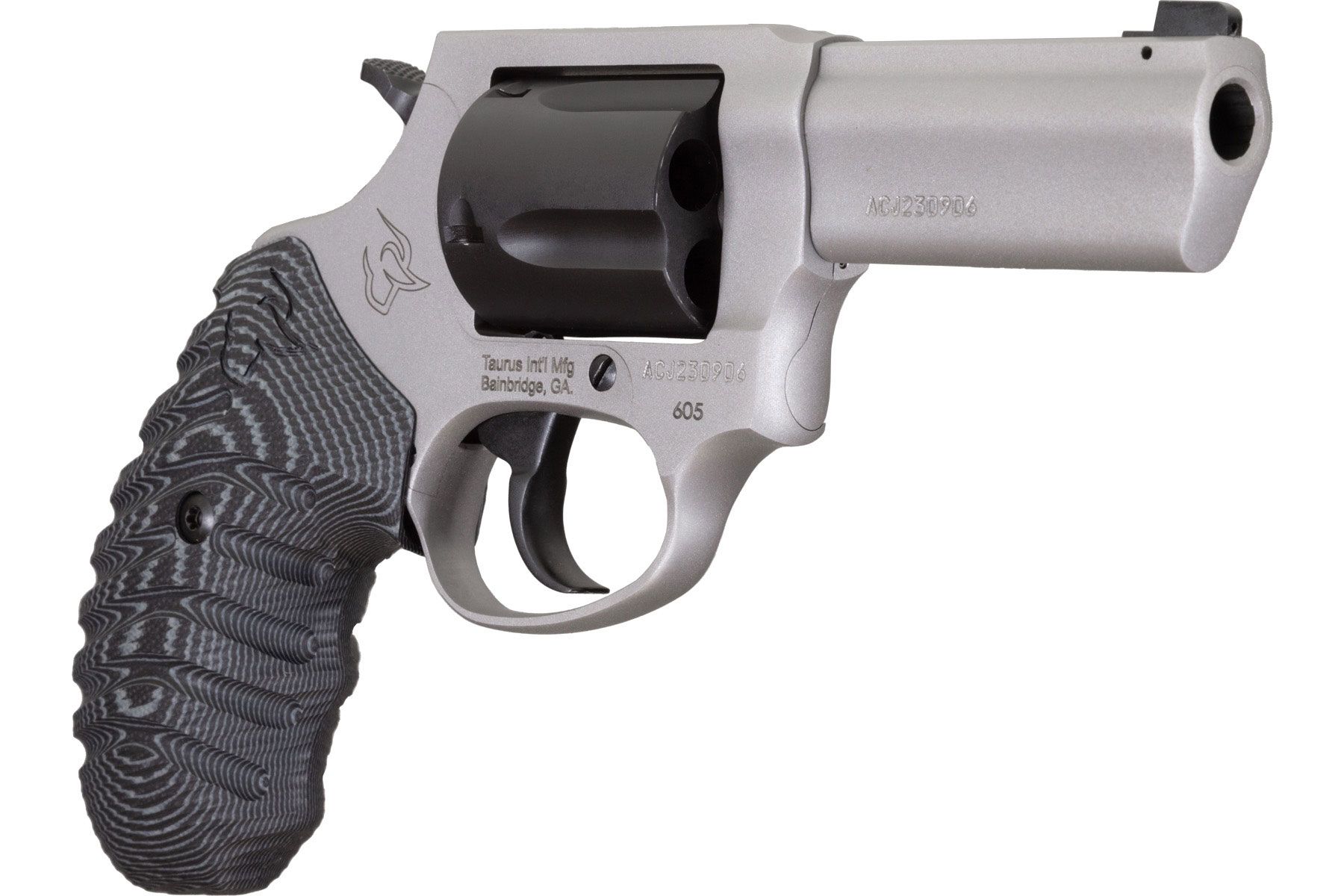 Taurus Defener 605 357 Mag / 38 Spl +P Matte Stainless Steel 3.00 in. VZ Grips