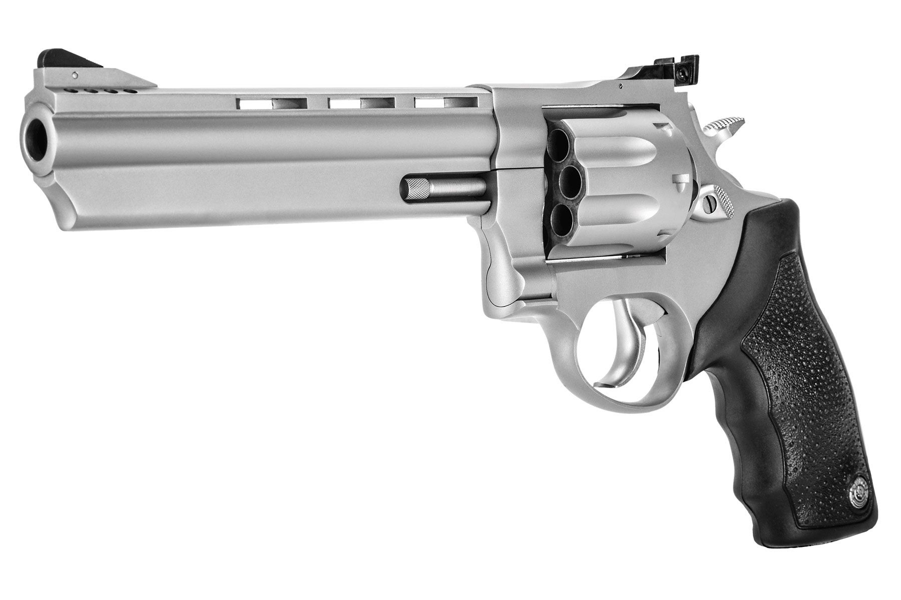 Taurus 608 357 Mag / 38 Spl +P Matte Stainless 6.50 in. Soft Rubber