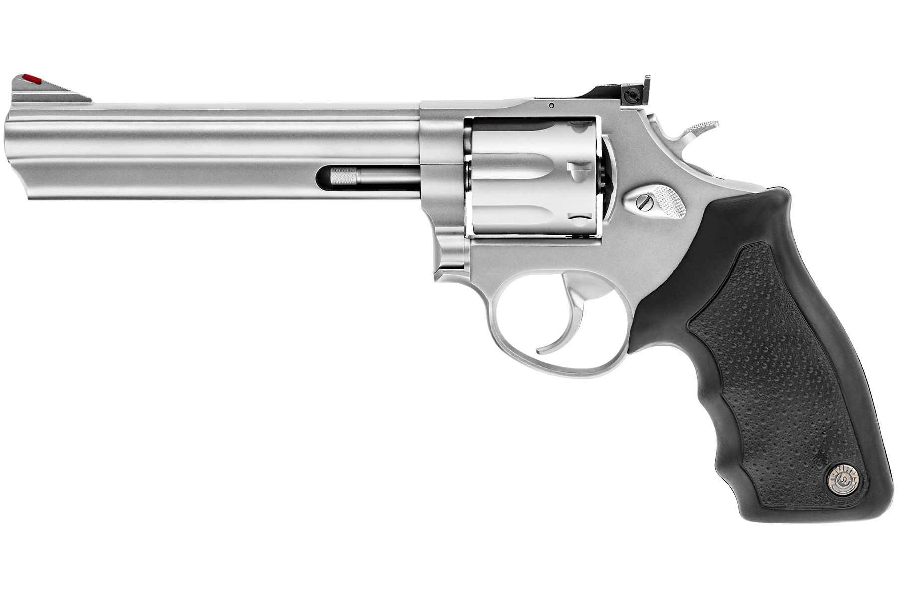 Taurus 66 357 Mag / 38 Spl +P Matte Stainless 6.00 in. Soft Rubber