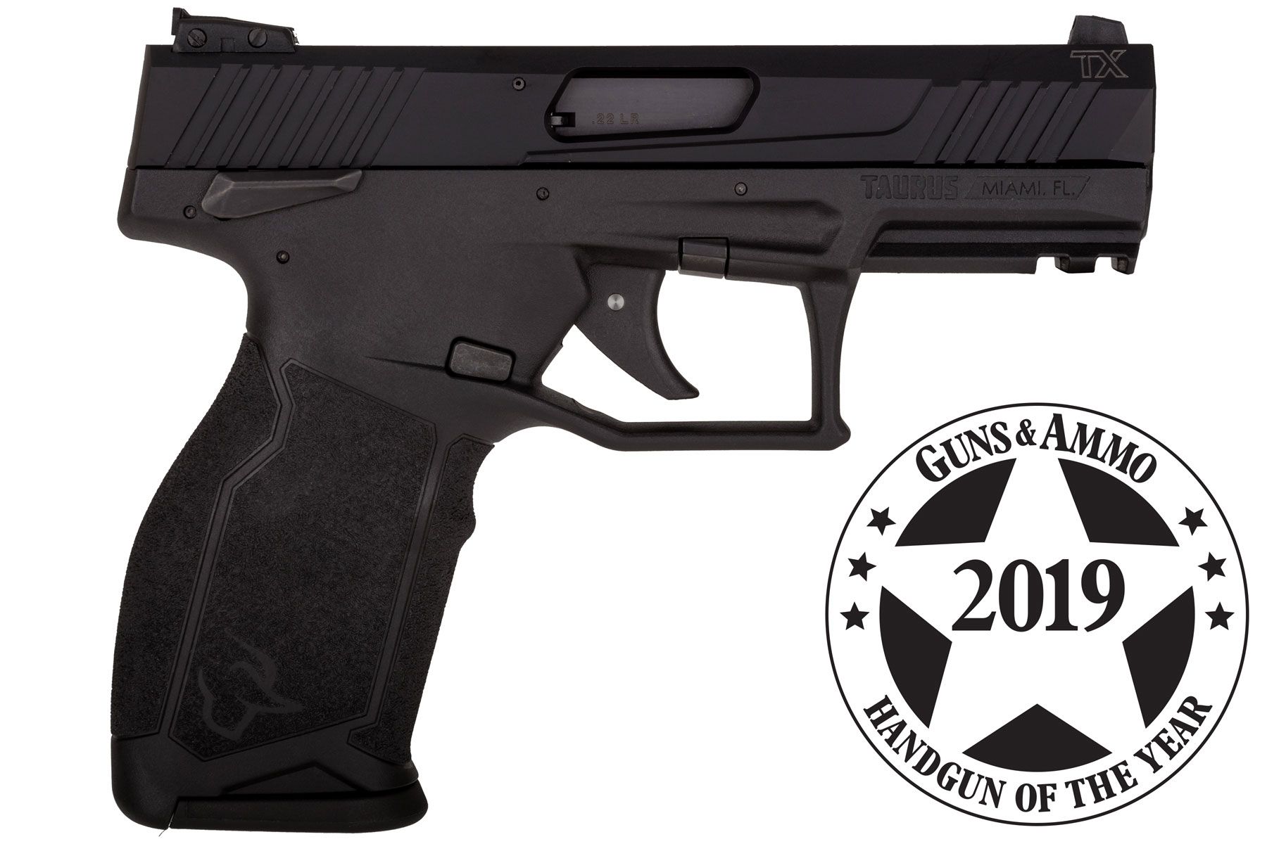 TaurusTX 22 Hard Anodized Black 22 LR Black Polymer Frame 10-Round With Manual Safety