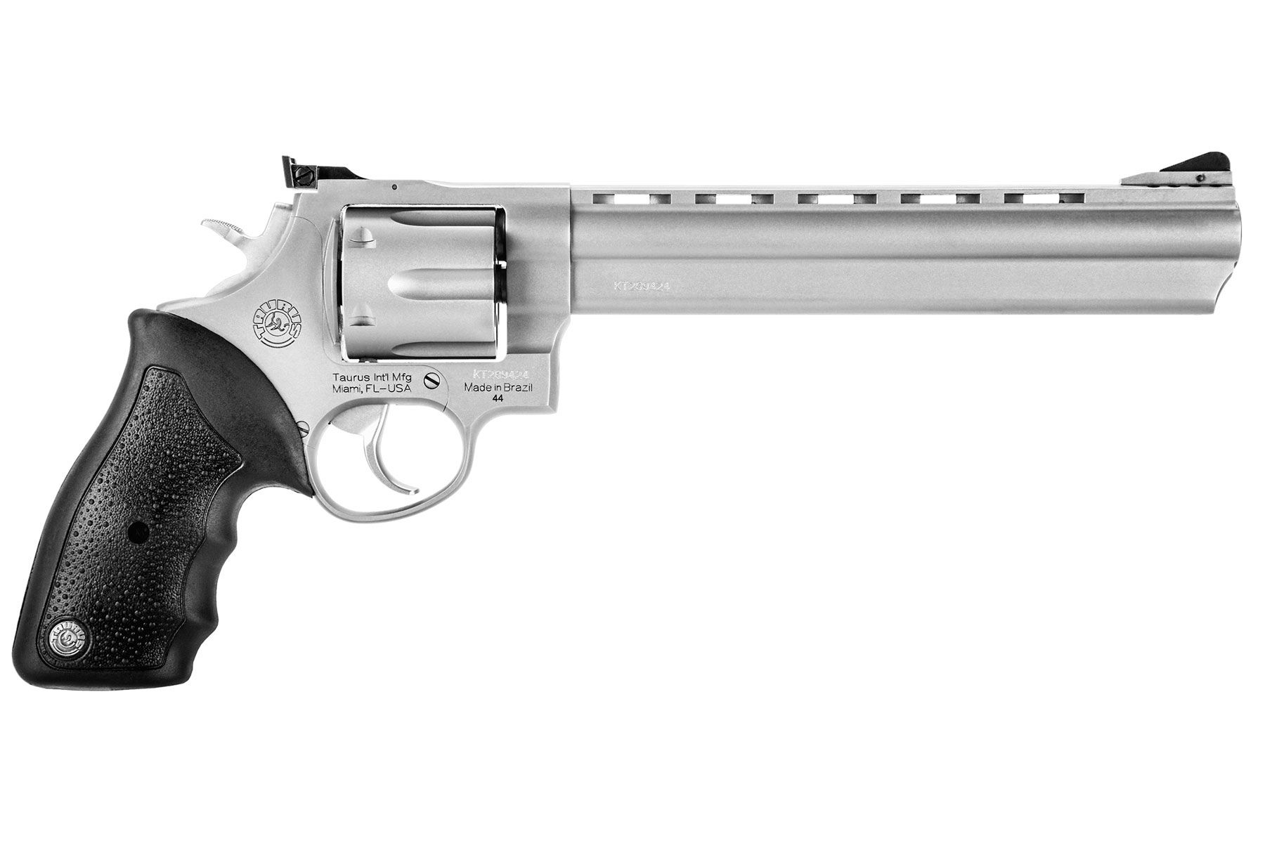 Taurus 44 Mag Matte Stainless 8.37 in. Soft Rubber