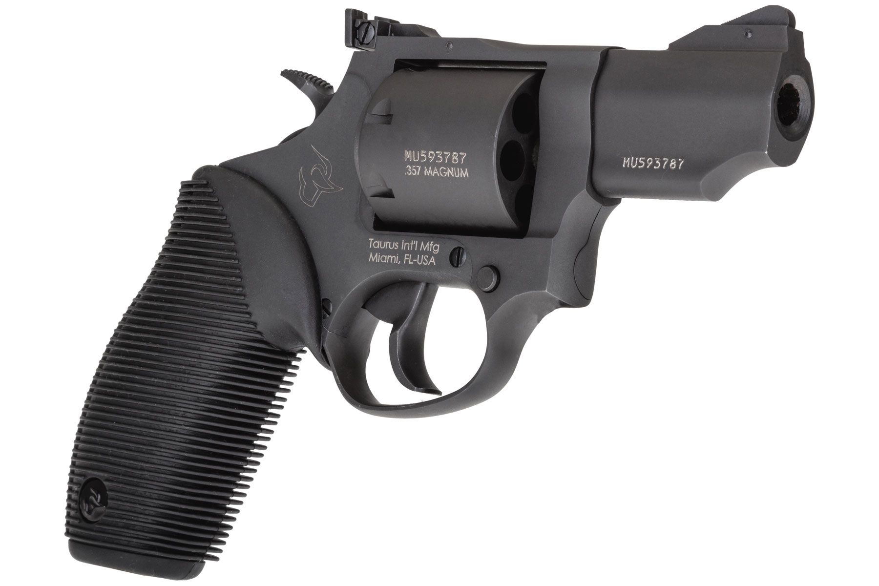 Taurus 692 357 Mag / 38 Spl +P / 9mm Luger Matte Black 2.50 in. Ribber Grip®