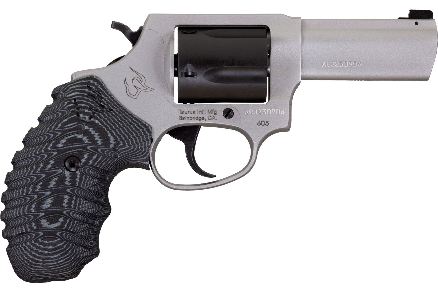 Taurus Defener 605 357 Mag / 38 Spl +P Matte Stainless Steel 3.00 in. VZ Grips