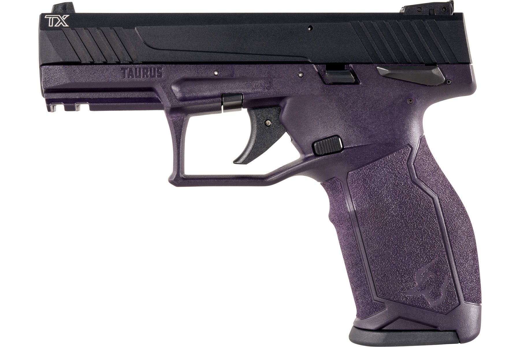 TaurusTX 22 Hard Anodized Black 22 LR Purple Wine Polymer Frame 16-Round With Manual Safety