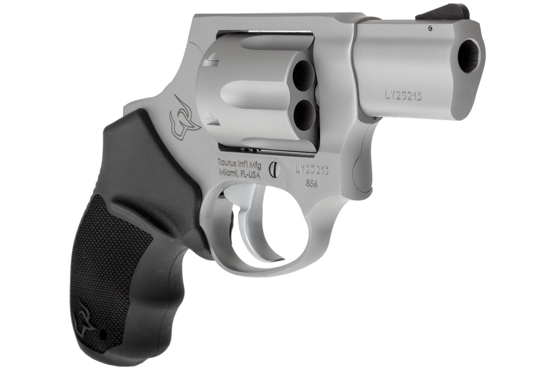 Taurus Firearms Model 856L Double Action Revolver 38 Special Stainless  Steel Viridian Laser 2 Barrel