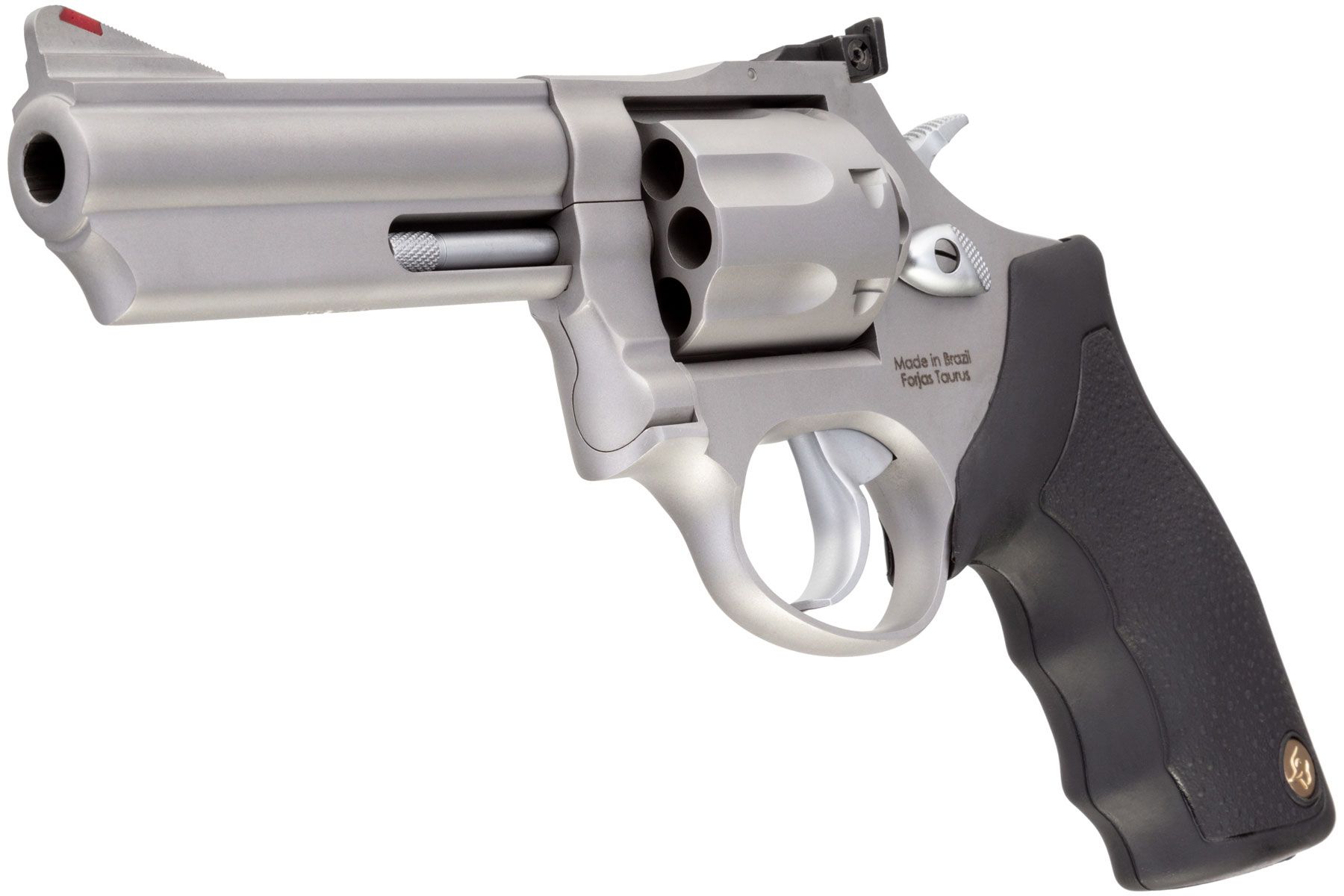 Taurus 66 357 Mag / 38 Spl +P Matte Stainless 4.00 in. Soft Rubber