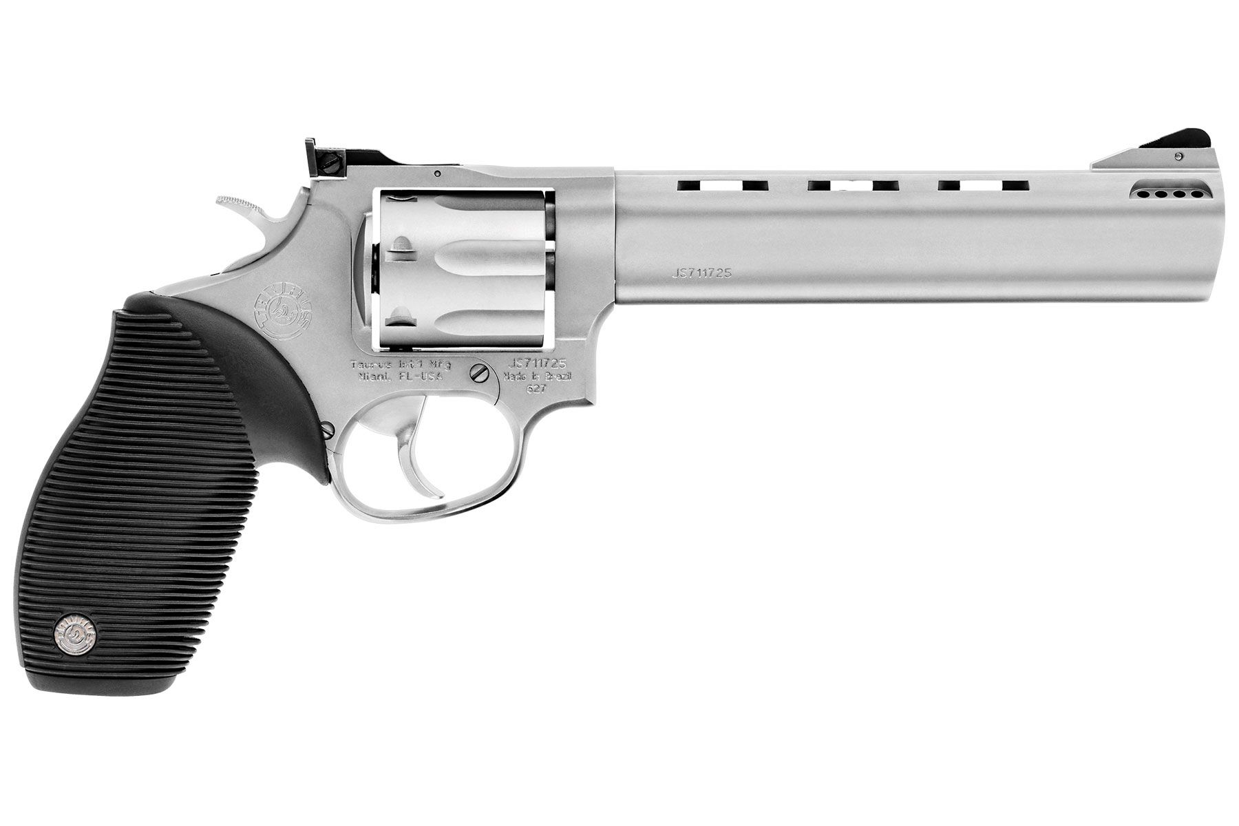 357 Mag / 38 Spl +P Matte Stainless 6.50 in. Ribber Grip®