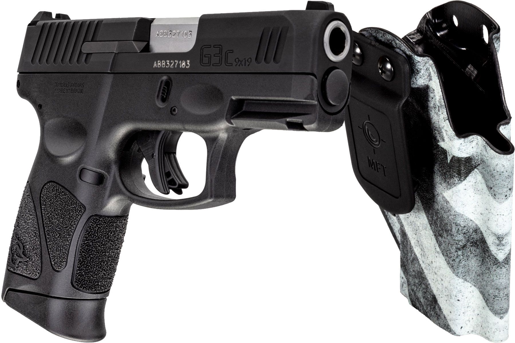 Taurus G3c Tenifer Matte Black 9mm Luger Compact 12 Rds. MFT B/W Holster