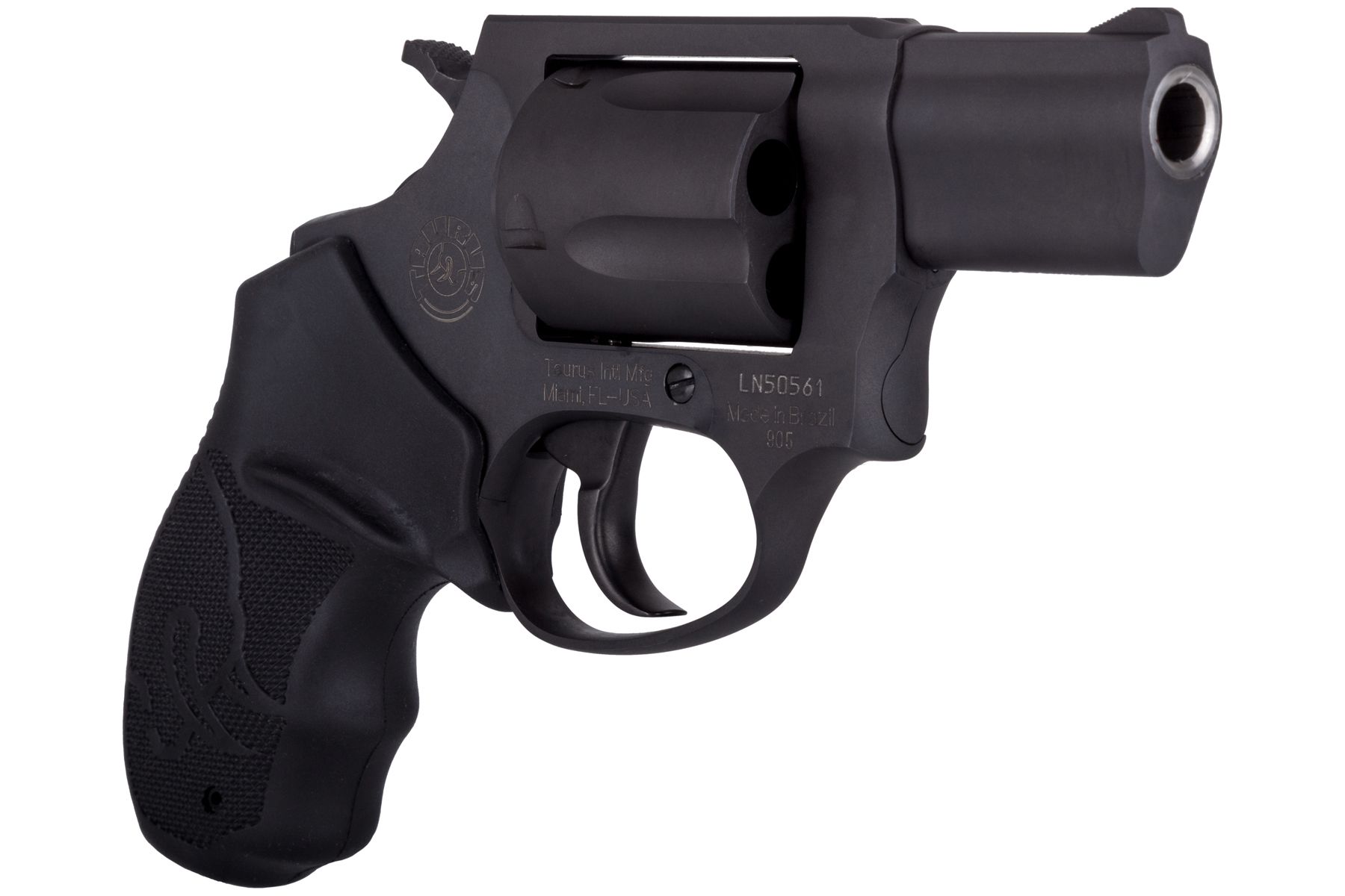 Taurus 905 9mm Luger Matte Black Oxide 2 in. Soft Rubber