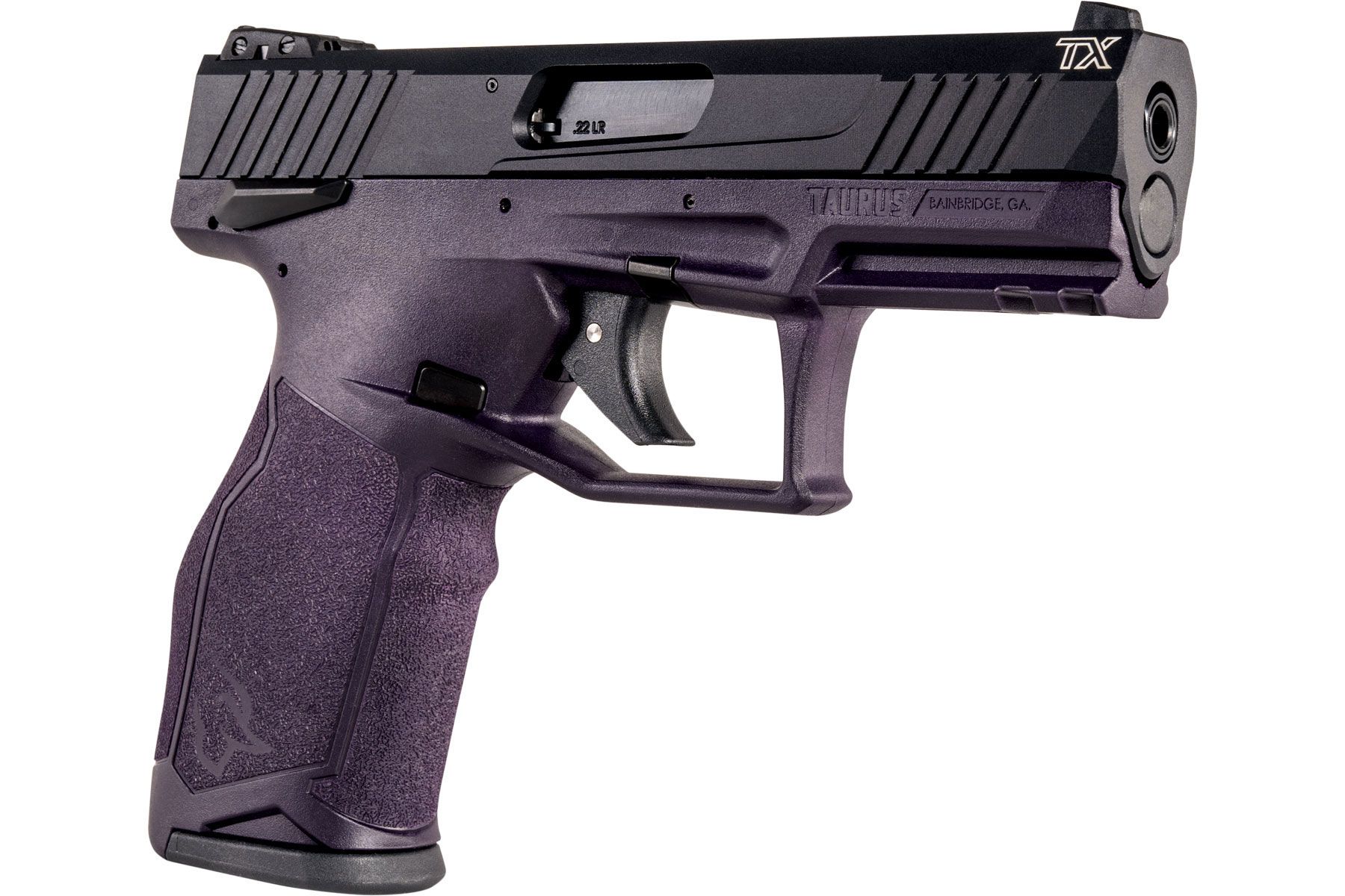 TaurusTX 22 Hard Anodized Black 22 LR Purple Wine Polymer Frame 16-Round With Manual Safety