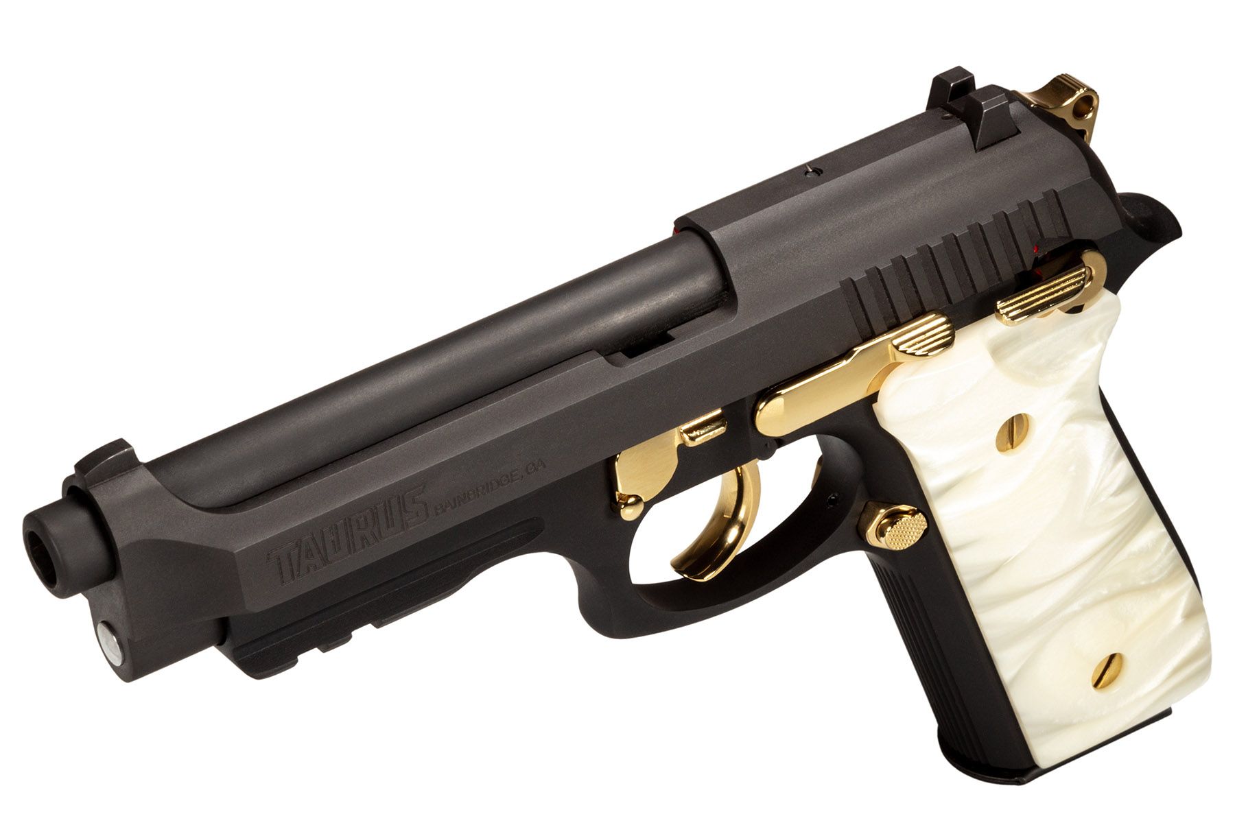 Taurus 92 Gold White Pearl 9mm Luger Full Size 17 Rds.