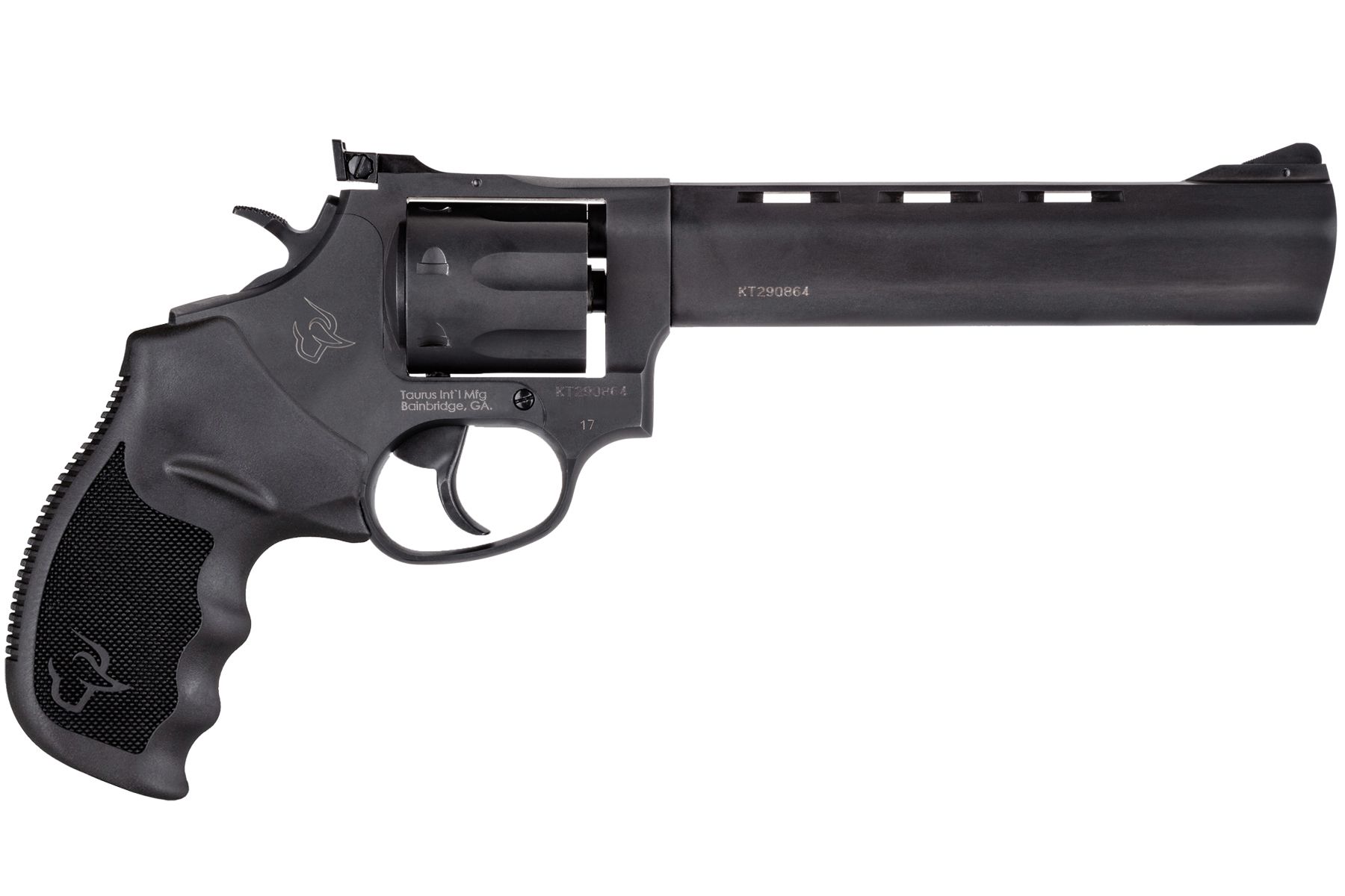 Taurus Tracker 17 HMR Matte Black Oxide 6.50 in. Ribber Grip®