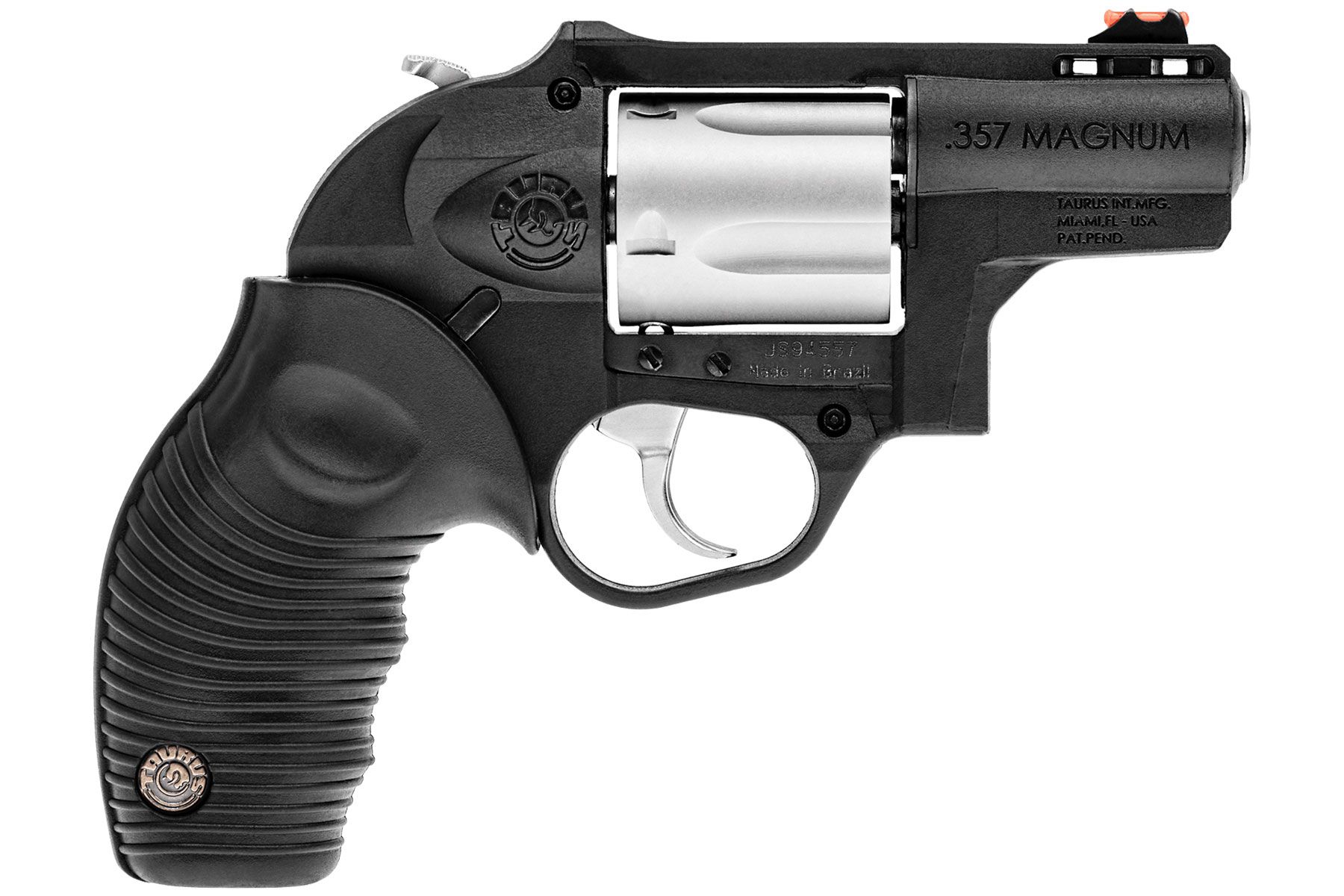 Taurus 605 Poly Protector 357 Mag / 38 Spl +P Black / Matte Stainless 2.00 in. Ridged Rubber