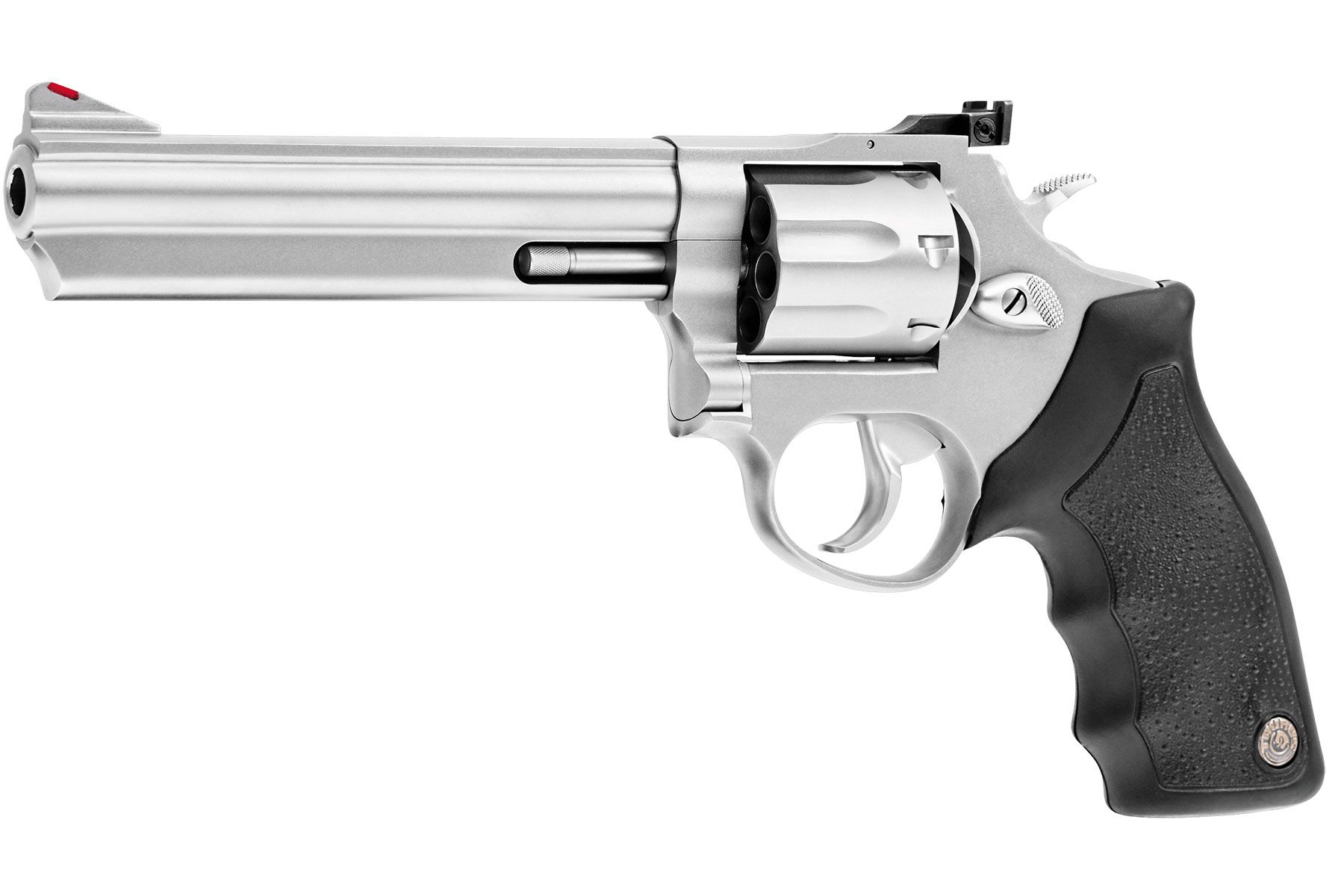 Taurus 66 357 Mag / 38 Spl +P Matte Stainless 6.00 in. Soft Rubber