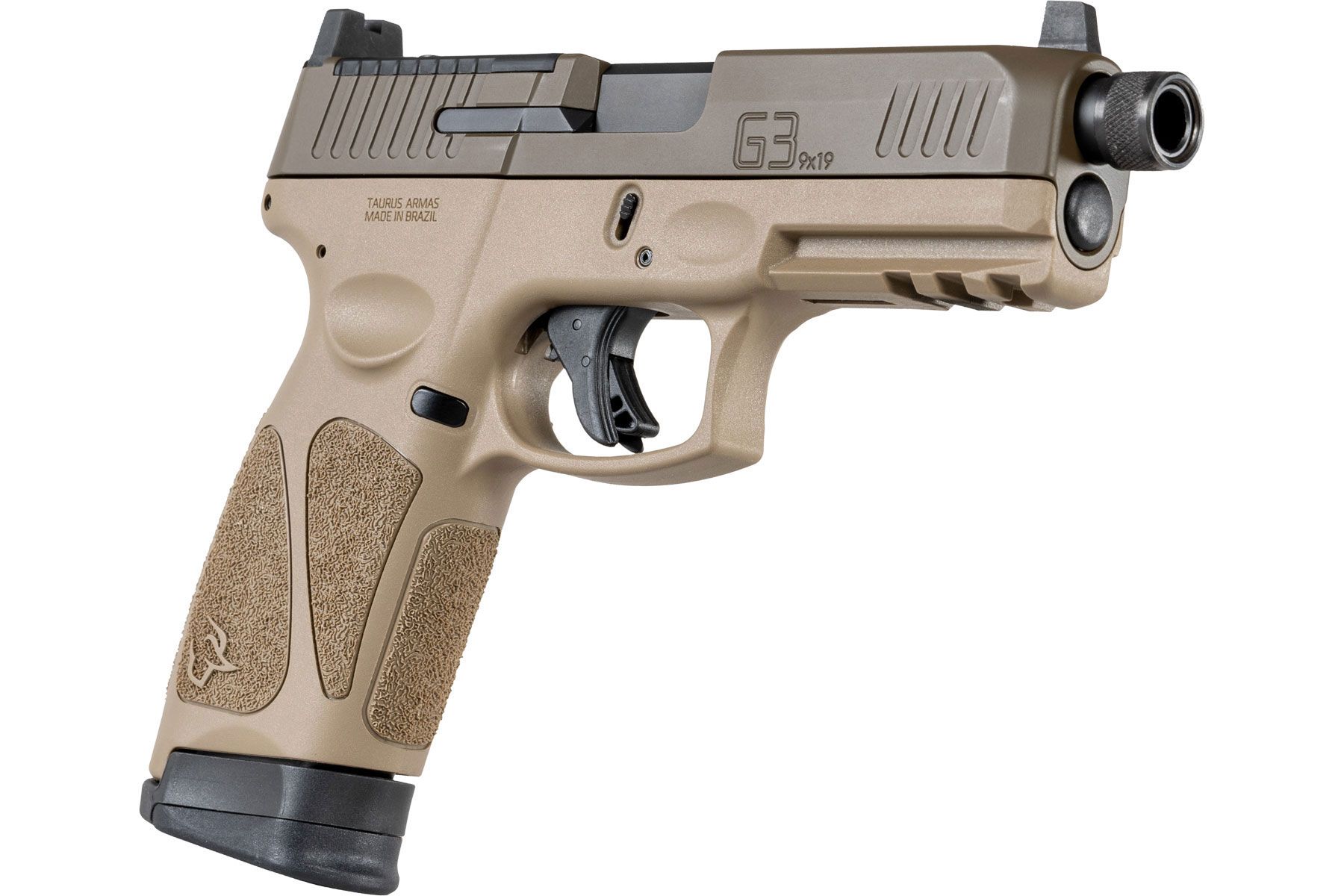 Taurus G3 Tactical T.O.R.O. Cerakote Patriot Brown Tan 9mm Luger Full Size 17 Rds. Tall Co-Witness Sights