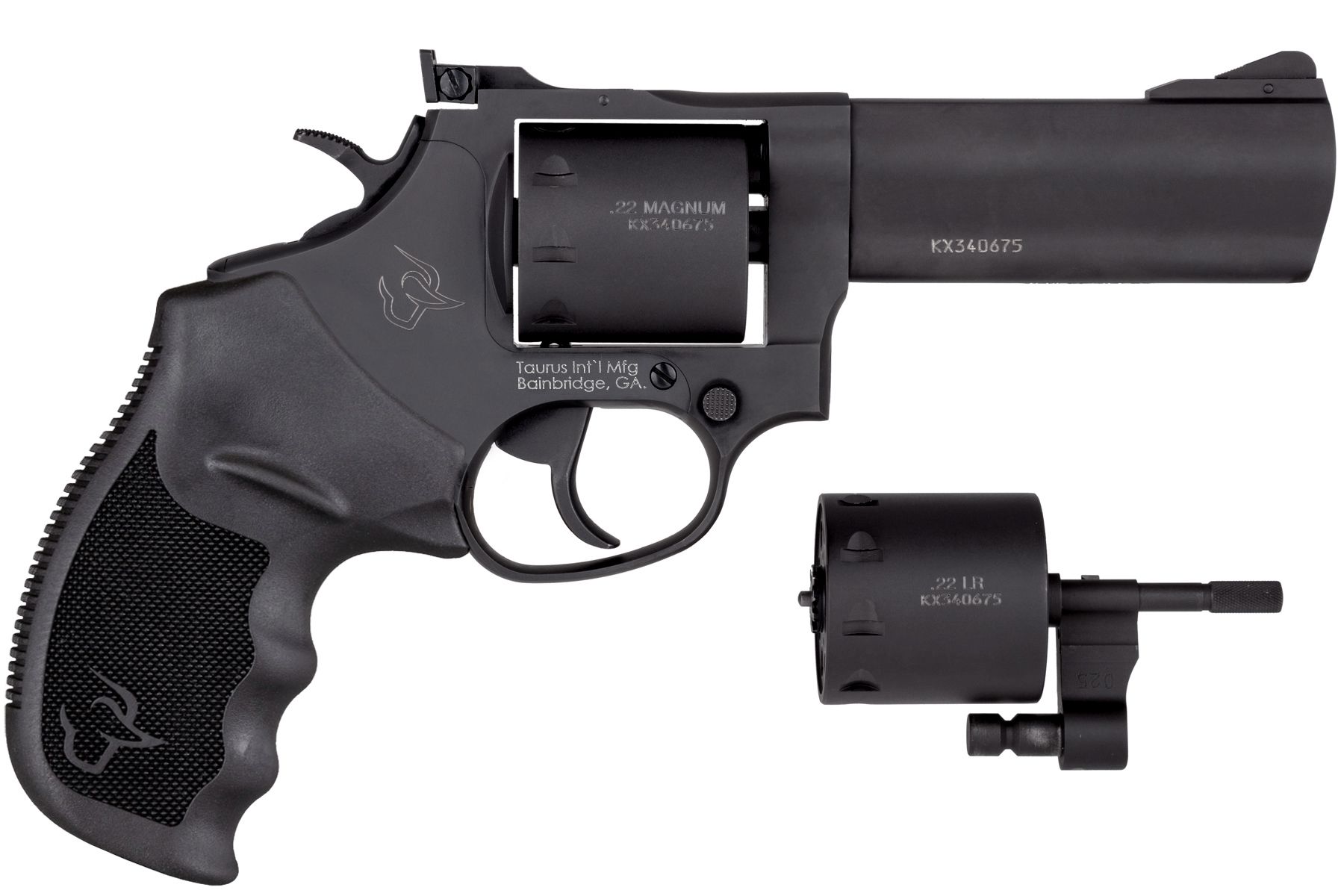 Taurus Tracker 992 22 LR / 22 WMR Matte Black Oxide 4.00 in. Ribber Grip®