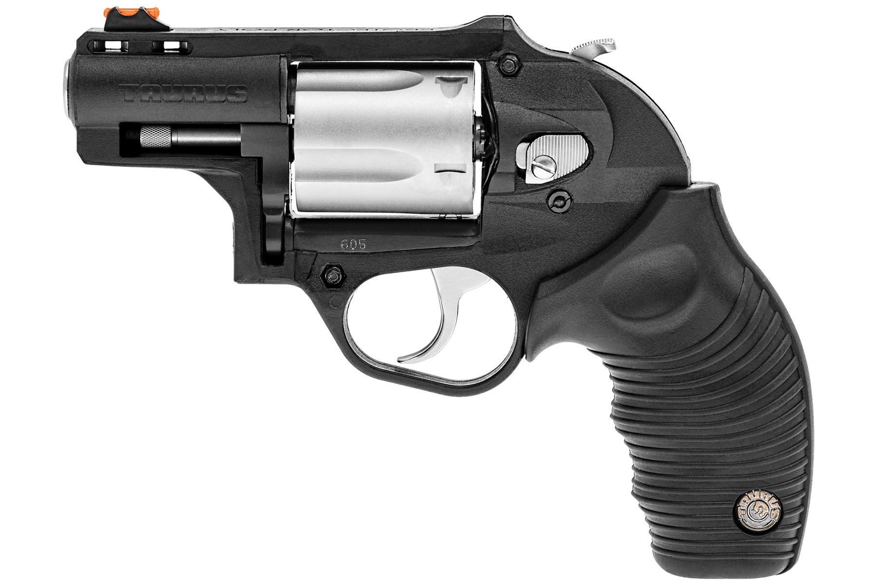 Taurus 605 Poly Protector 357 Mag / 38 Spl +P Black / Matte Stainless 2.00 in. Ridged Rubber