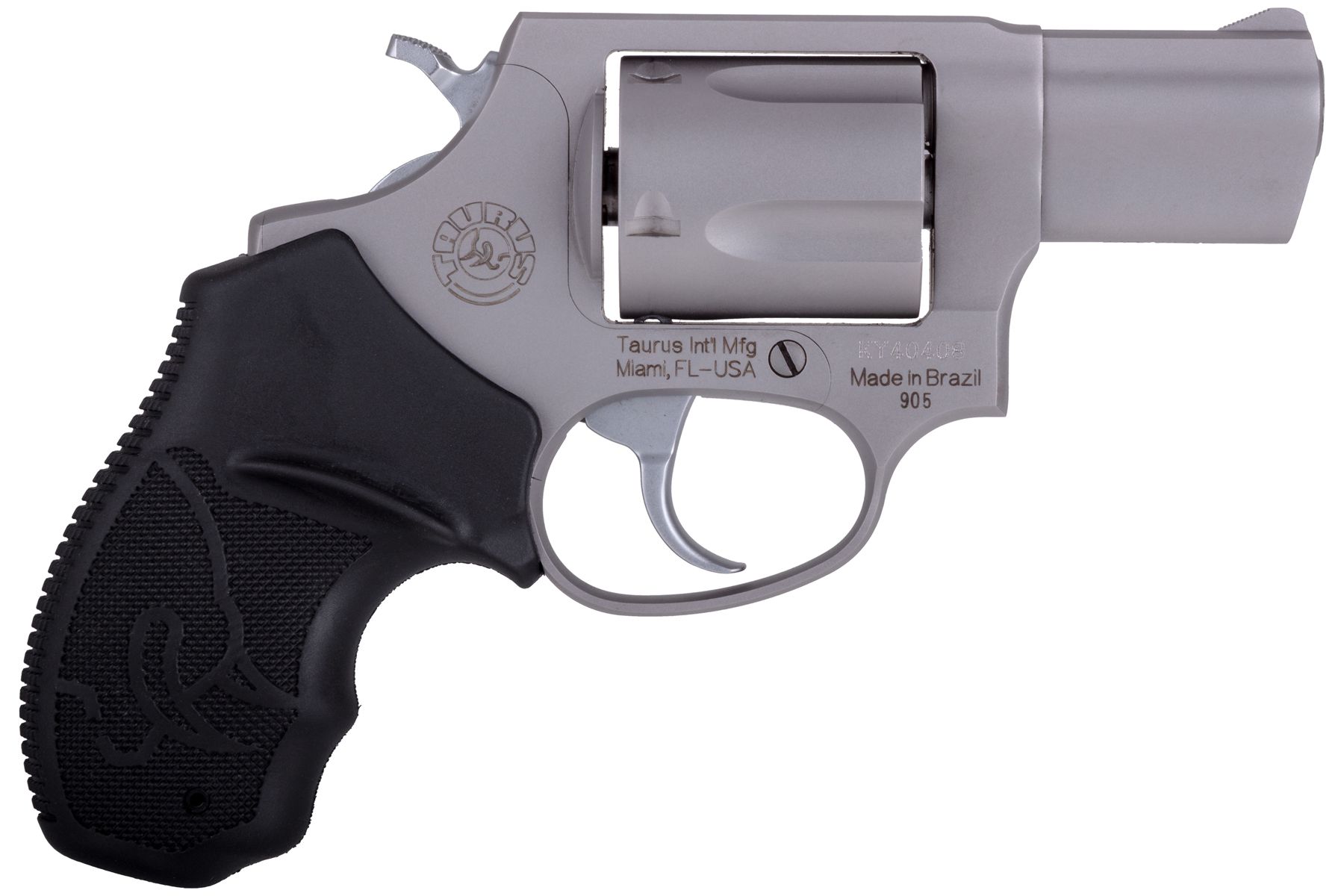 Taurus 905 9mm Luger Matte Stainless 2 in. Soft Rubber