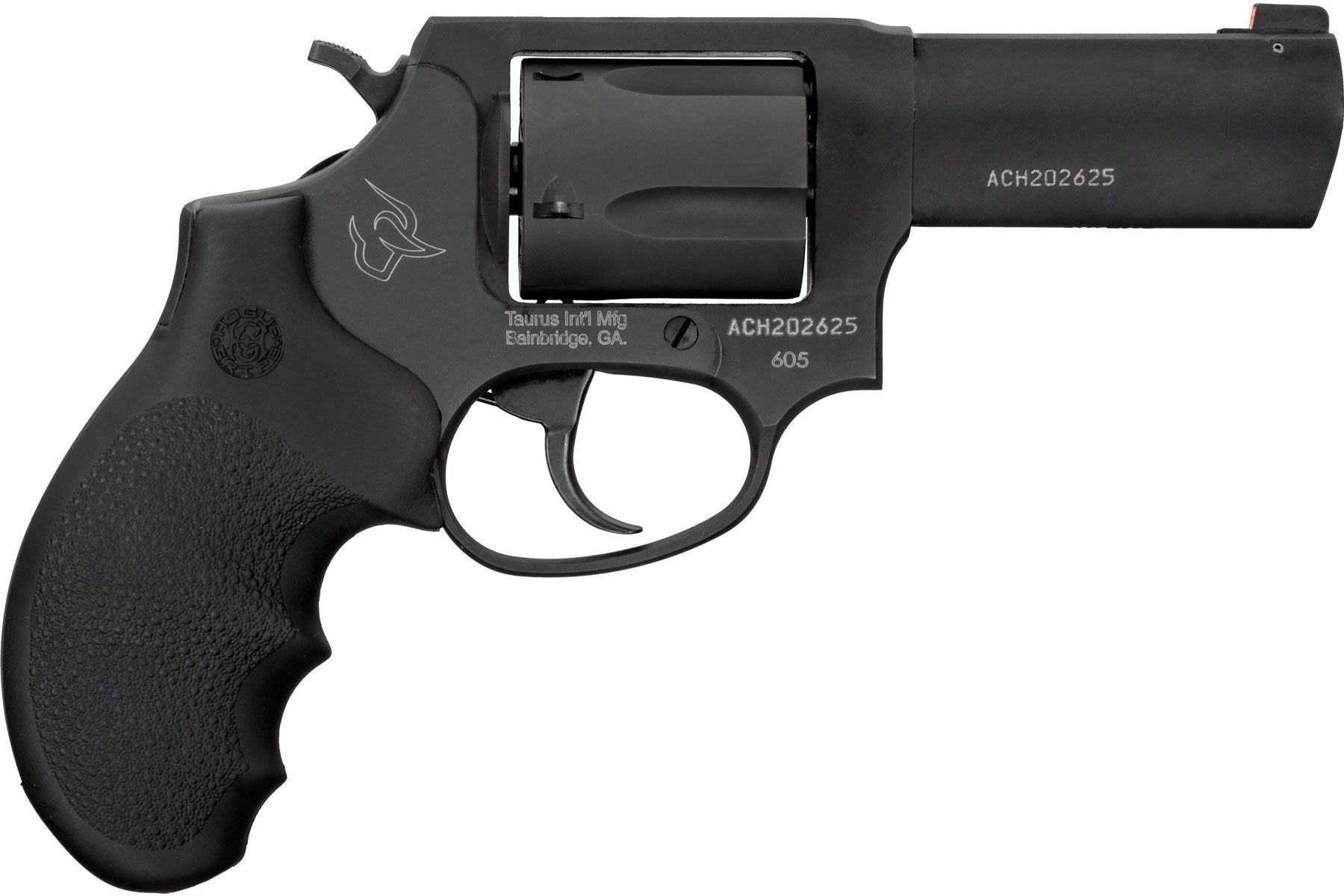 Taurus Defender 605 357 Mag / 38 Spl +P Matte Black Oxide 3.00 in. Hogue Rubber Grip