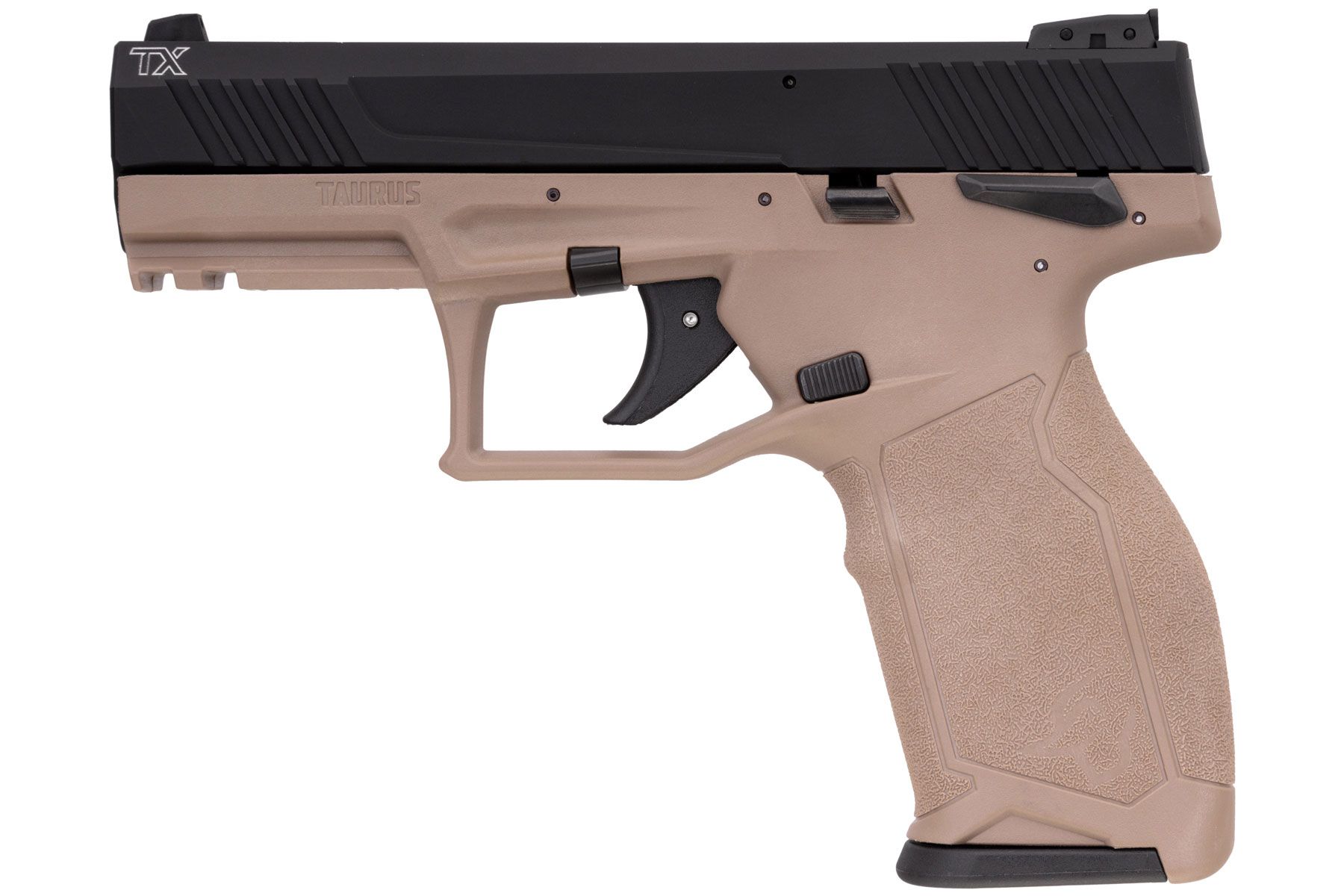 TaurusTX 22 Hard Anodized Black 22 LR FDE Polymer Frame 16-Round With Manual Safety