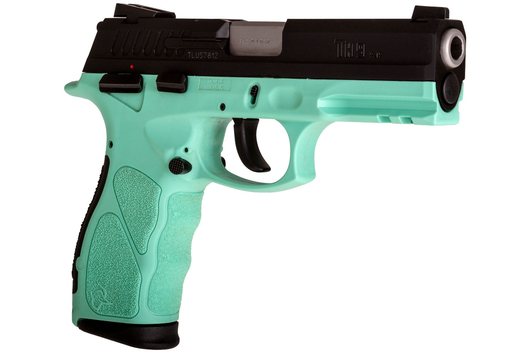 Taurus TH Matte Black /Cyan 9mm Luger Full Size 17 Rds.