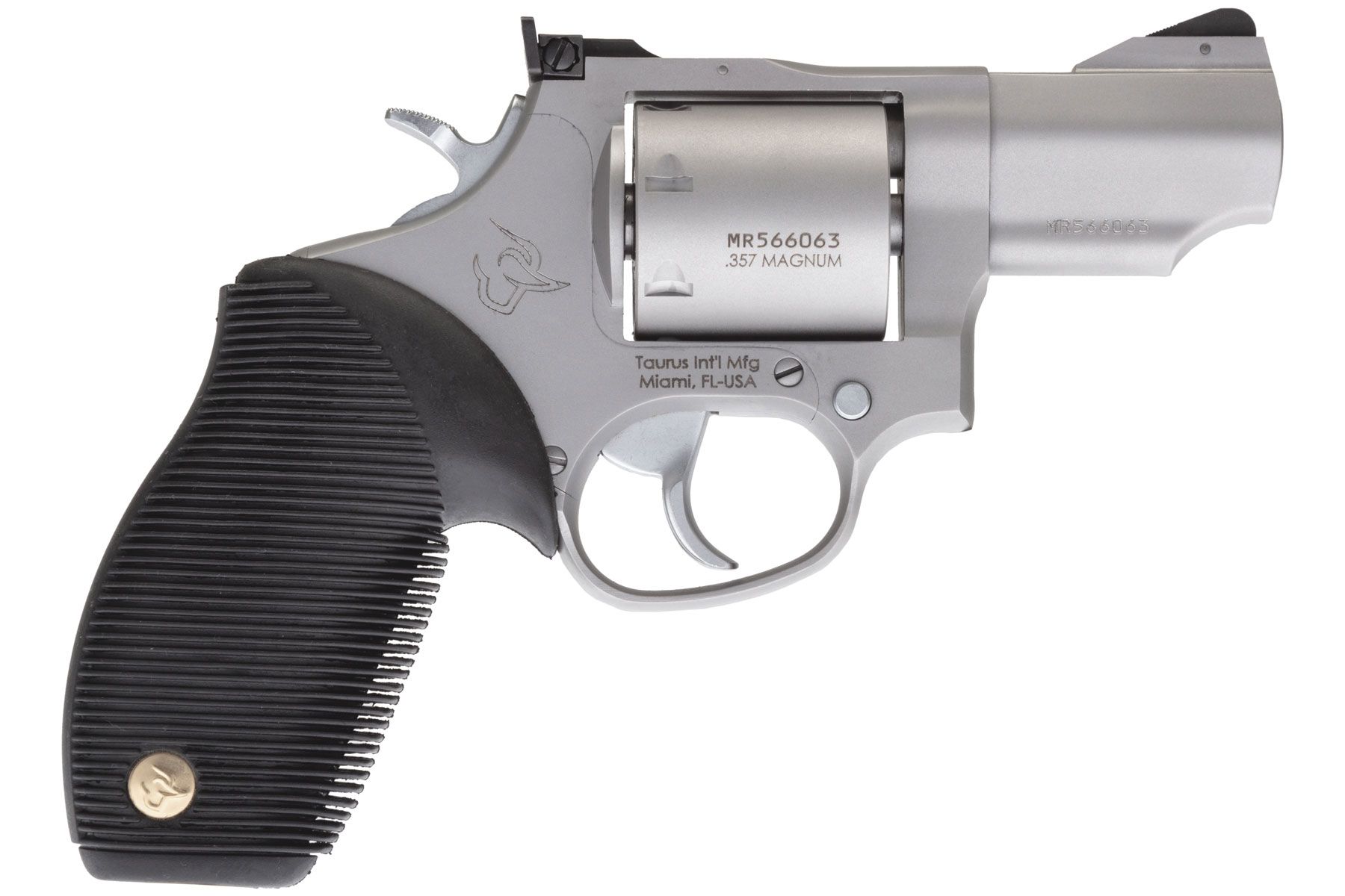 357 Mag / 38 Spl +P / 9mm Luger Matte Stainless 2.50 in. Ribber Grip®