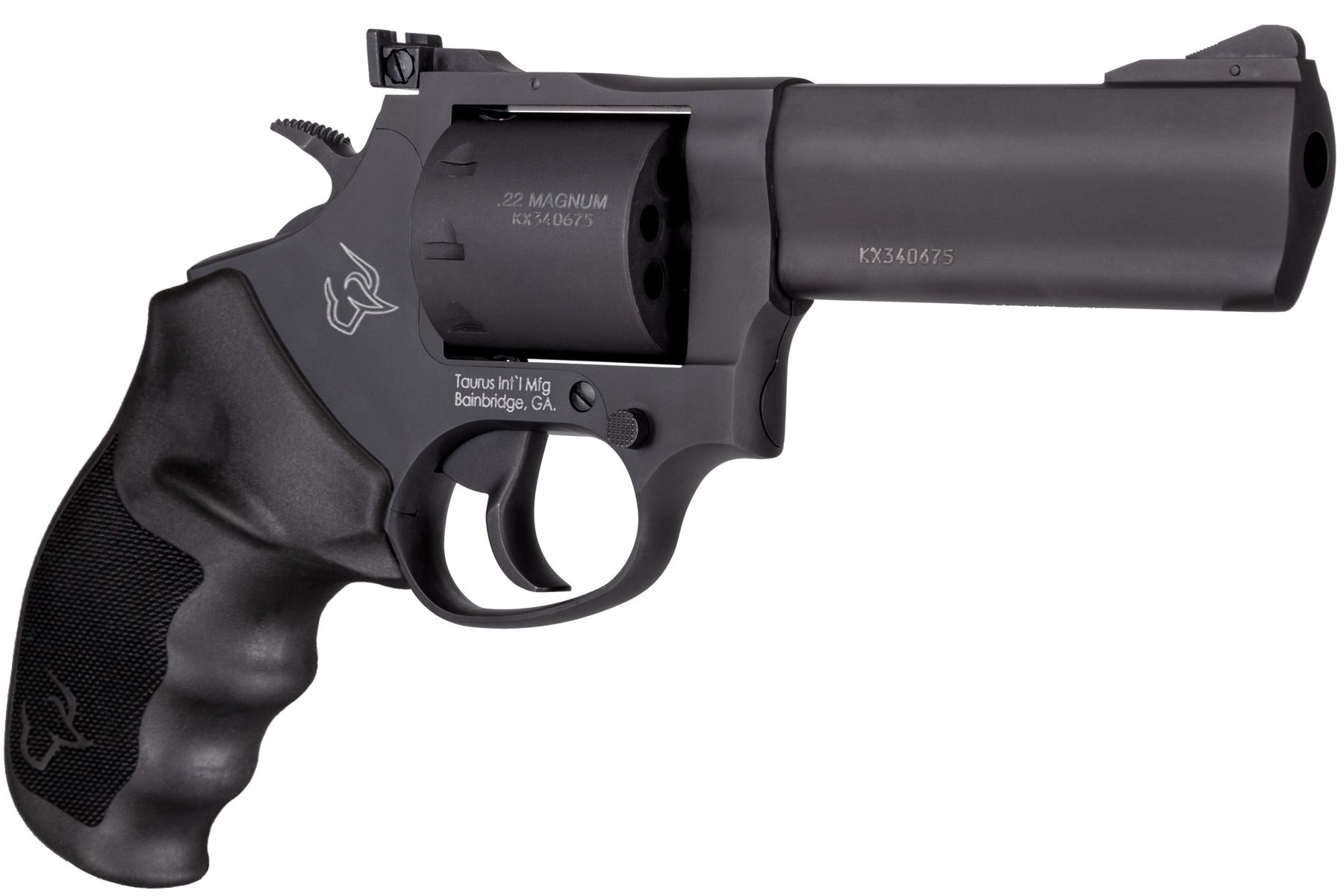 Taurus Tracker 992 22 LR / 22 WMR Matte Black Oxide 4.00 in. Ribber Grip®