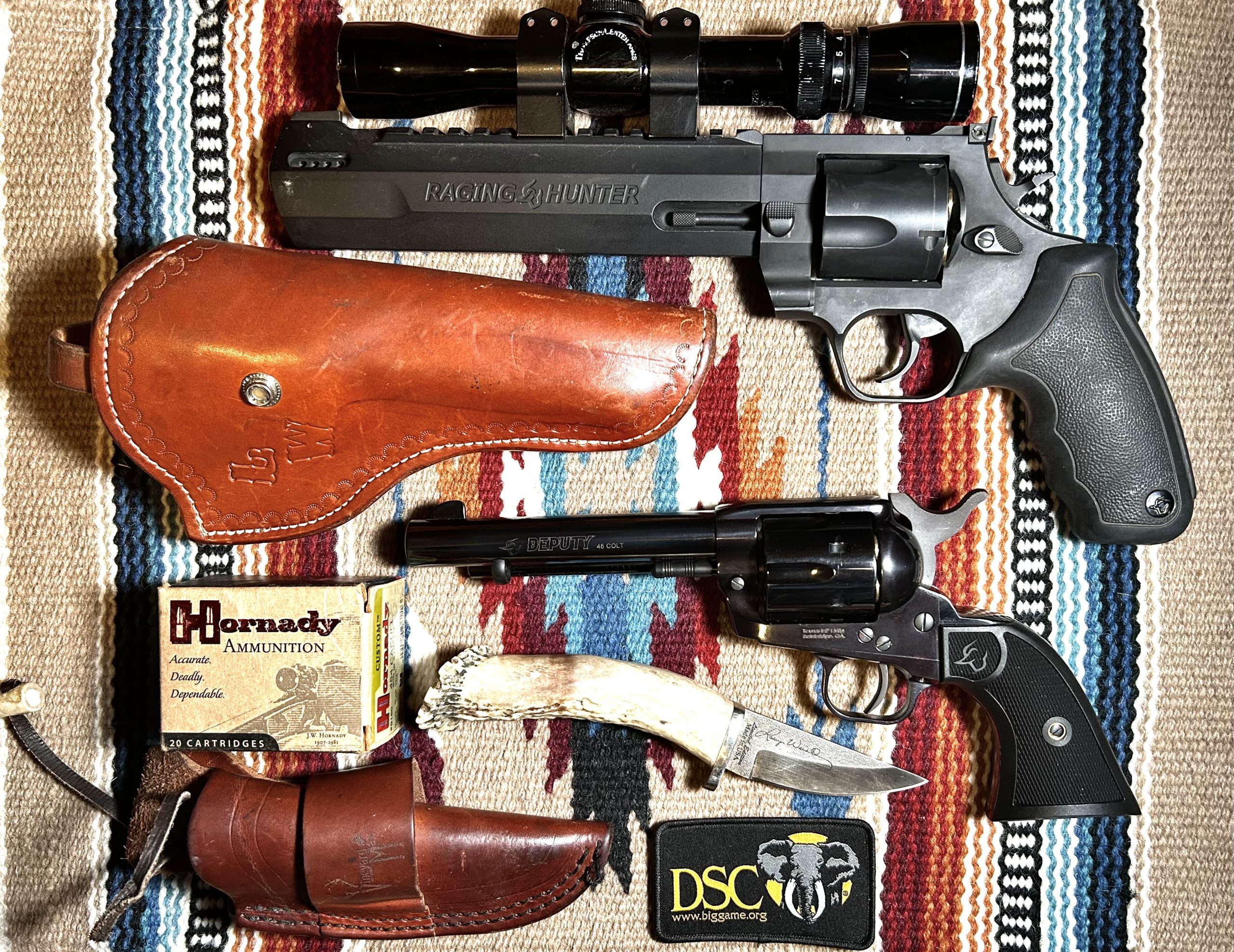 IMG_1184 Taurus Raging Hunter with scope and Taurus Deputy
